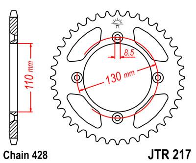 Звезда задняя JT Sprockets JTR217.49 | Motobike | Все для