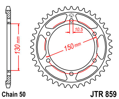 Звезда задняя JT Sprockets JTR859.48 для YAMAHA FZS 600 FAZER 1998