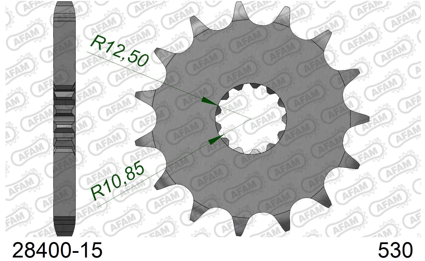 Звезда передняя Afam 28400-15 для SUZUKI GSF Bandit, GSX, KAWASAKI
