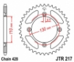 JT JTR217.49 - звезда задняя HONDA CR80 1986-2002, CR85 2003-2007, 428 шаг, 49 зубцов