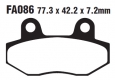 Тормозные колодки EBC FA086 (FDB312)
