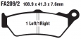 Тормозные колодки EBC FA209/2V