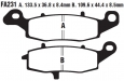 Комплект органических тормозных колодок для мотоциклов EBC FA231
