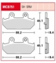 Колодки тормозные дисковые LUCAS MCB751SH