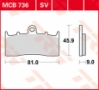 Колодки тормозные дисковые LUCAS MCB736SV