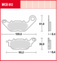 Колодки тормозные дисковые LUCAS MCB812LC LUCAS MCB812LC - тормозные колодки для YAMAHA YBR 125 2006-2015 (FDB2238)