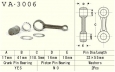 VESRAH VA-3006 - шатун SUZUKI LTF 300 (LTF300) KING QUAD 1991-2002
