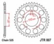 JTR807.45ZBK - звезда задняя SUZUKI GSF 650 BANDIT 2007-2015, GSX 650 2008-2016, GSF/GSX 400 BANDIT 1990-1992, SV 650 1999-2013, 525 цепь