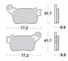 SBS 834HF - комплект карбоновых задних колодок HONDA CBR600/1000, SUZUKI GSX-R600/750/1000/, YAMAHA R1
