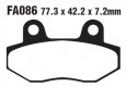 Тормозные колодки EBC FA086 (FDB312)