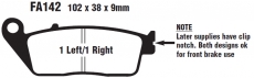 Колодки тормозные дисковые EBC FA142