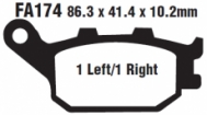 Комплект дисковых тормозных колодок EBC FA174HH для мотоцикла