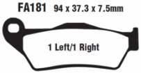Колодки тормозные дисковые EBC FA181TT