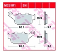 TRW LUCAS MCB841 - комплект задних дисковых колодок HONDA CBF 500 / CB500 X / CBR500 2013-, CB 650 F / CBR 600 2014-, NC 750 2014-, KAWASAKI VERSYS 650 2015-, Z 750 2011-2014, Z 800 2013-2017, SUZUKI SFV 650 GLADIUS 2009-2016
