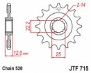 JT JTF715.13 - звезда передняя GAS GAS EC 125/200/250/300/400/450/515 2000-2018, 520 шаг, 13 зубьев