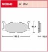 Комплект дисковых тормозных колодок LUCAS MCB640 для мотоцикла