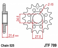 Звезда передняя JT JTF709.16