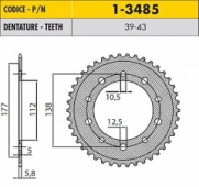 Sunstar SS 1-3485-43 - звезда ведомая(задняя) HONDA NC 700/750S 2012-2019, NC 700/750X 2012-2019 (JTR1316.43)