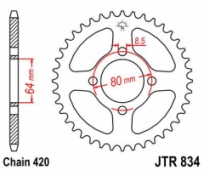 Звезда задняя JT Sprockets JTR834.35