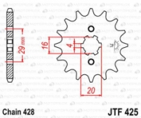 Звезда передняя JT Sprockets JTF425.13