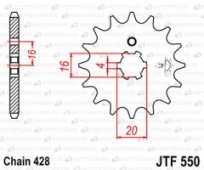 Звезда передняя JT Sprockets JTF550.14