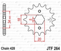 Звезда передняя JT Sprockets JTF264.14