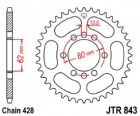 Звезда задняя JT Sprockets JTR843.48