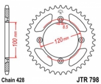 Звезда задняя JT Sprockets JTR798.48