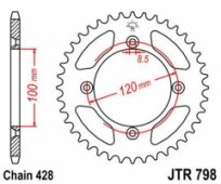 Звезда задняя JT Sprockets JTR798.52