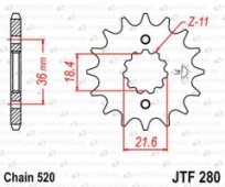 Звезда передняя JT Sprockets JTF280.13