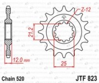 Звезда передняя JT Sprockets JTF823.13