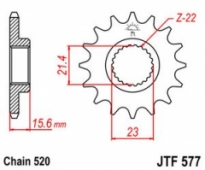 Звезда передняя JT Sprockets JTF577.15