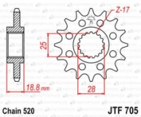 Звезда передняя JT Sprockets JTF705.15