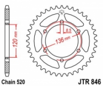 Звезда задняя JT Sprockets JTR846.37