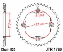 Звезда задняя JT Sprockets JTR1760.36