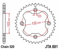 Звезда задняя JT Sprockets JTA881.38