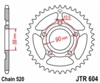 Звезда задняя JT Sprockets JTR604.38