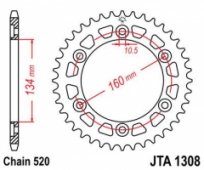 Звезда задняя JT Sprockets JTA1308.40