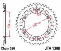 Звезда задняя JT Sprockets JTA1308.42