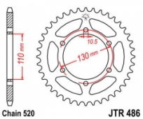 Звезда задняя JT Sprockets JTR486.42