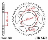 Звезда задняя JT Sprockets JTR1478.42