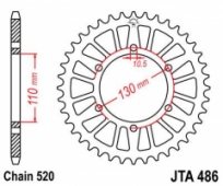 Звезда задняя JT Sprockets JTA486.44