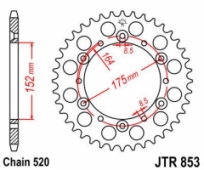 Звезда задняя JT Sprockets JTR853.44