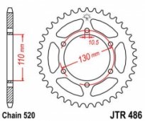 Звезда задняя JT Sprockets JTR486.45