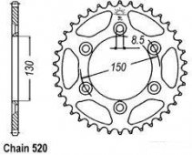 Звезда задняя JT Sprockets JTR245/3.50