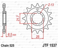 Звезда передняя JT Sprockets JTF1537.17