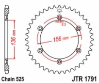 Звезда задняя JT Sprockets JTR1791.41