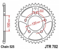 Звезда задняя JT Sprockets JTR702.42