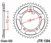 Звезда задняя JT JTR1304.45