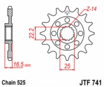 Звезда передняя JT JTF741.15 для DUCATI 749/848/998/999/1000/1098/1099/1100/1098/1200